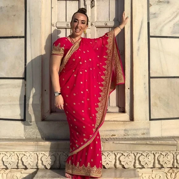 Custom Made in India Sari - Picture 1 of 13